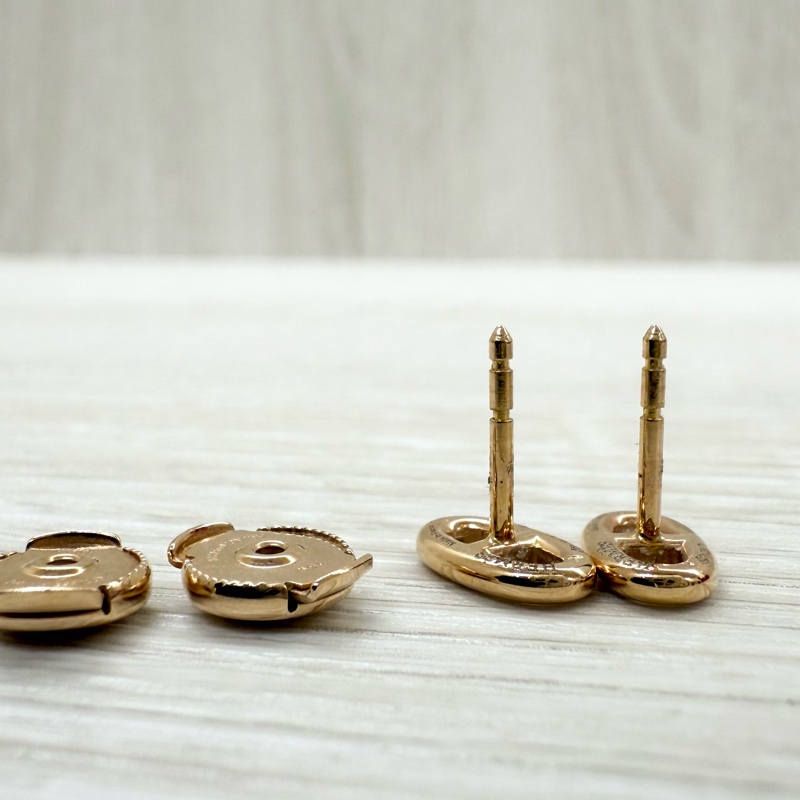 HERMES 18K玫瑰金豬鼻耳環-4