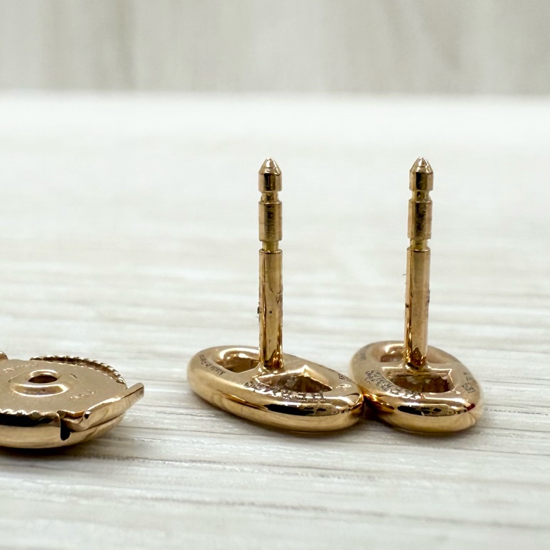 HERMES 18K玫瑰金豬鼻耳環-7