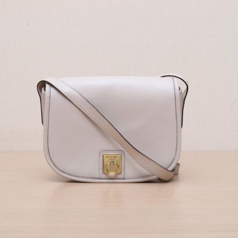 CELINE 米色牛皮Tabou鎖頭法棍包肩背包-1