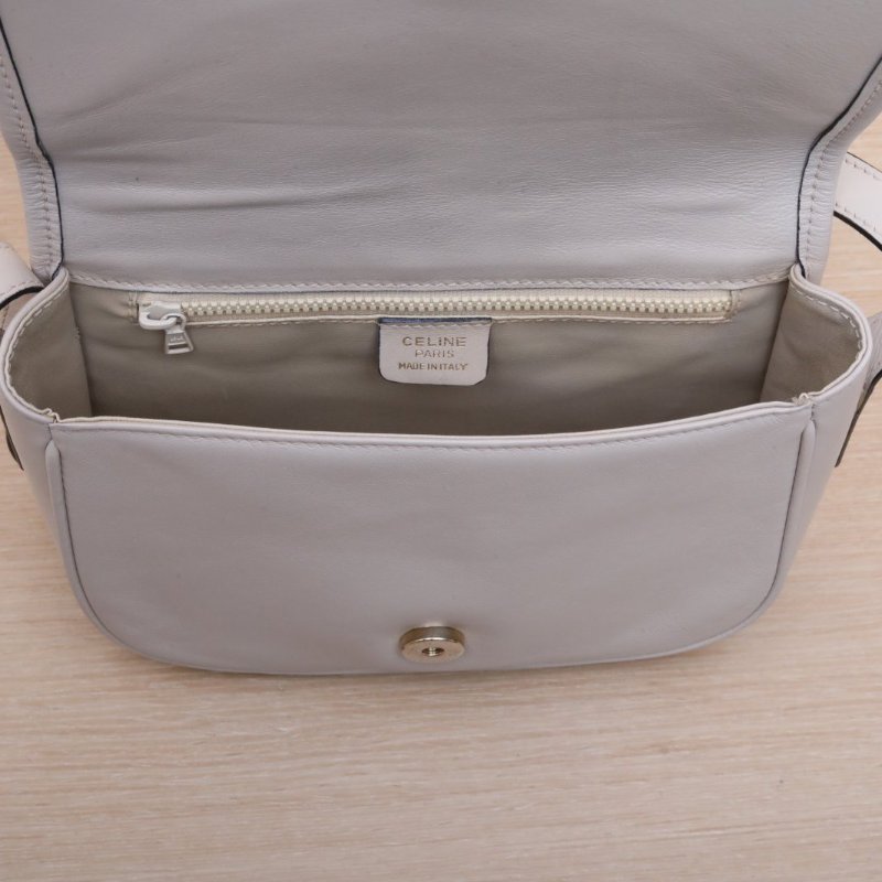 CELINE 米色牛皮Tabou鎖頭法棍包肩背包-2