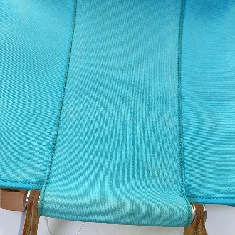 HERMÈS Cabag 32 馬卡龍藍色帆布 肩背包手提包-7