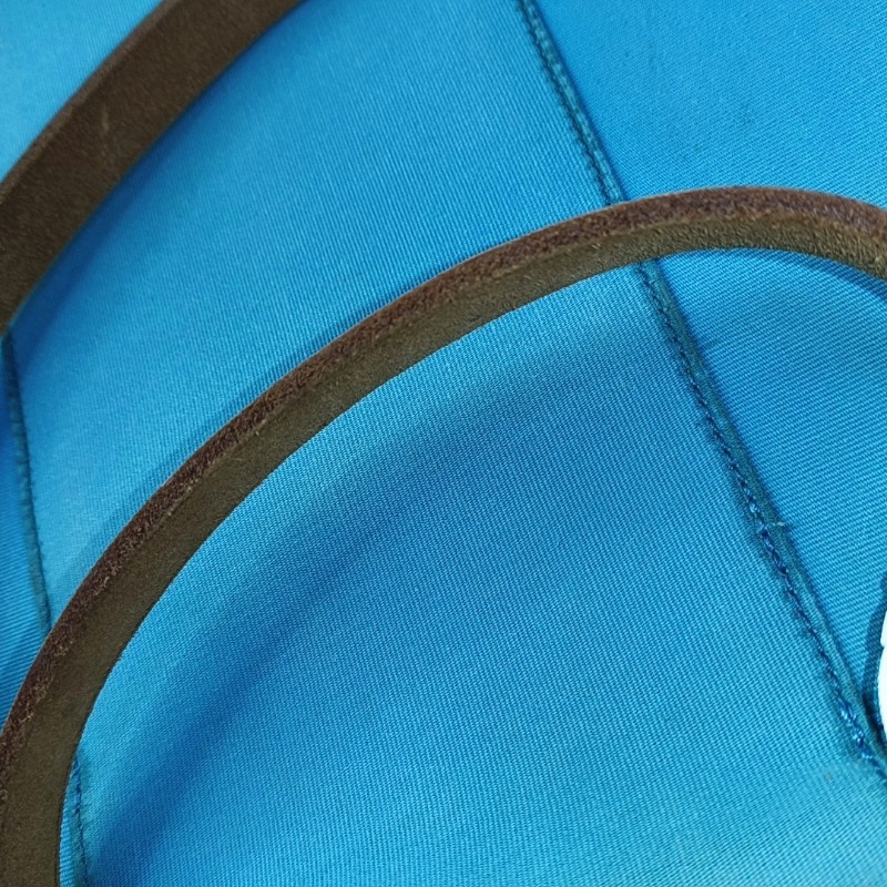 HERMÈS Cabag 32 馬卡龍藍色帆布 肩背包手提包-8