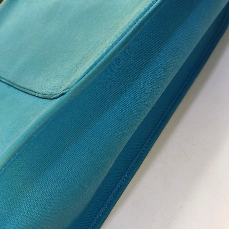 HERMÈS Cabag 32 馬卡龍藍色帆布 肩背包手提包-13