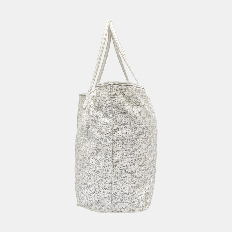 GOYARD Saint Louis 小號 白色塗層 帆布印花手提包 銀色五金 子袋-3