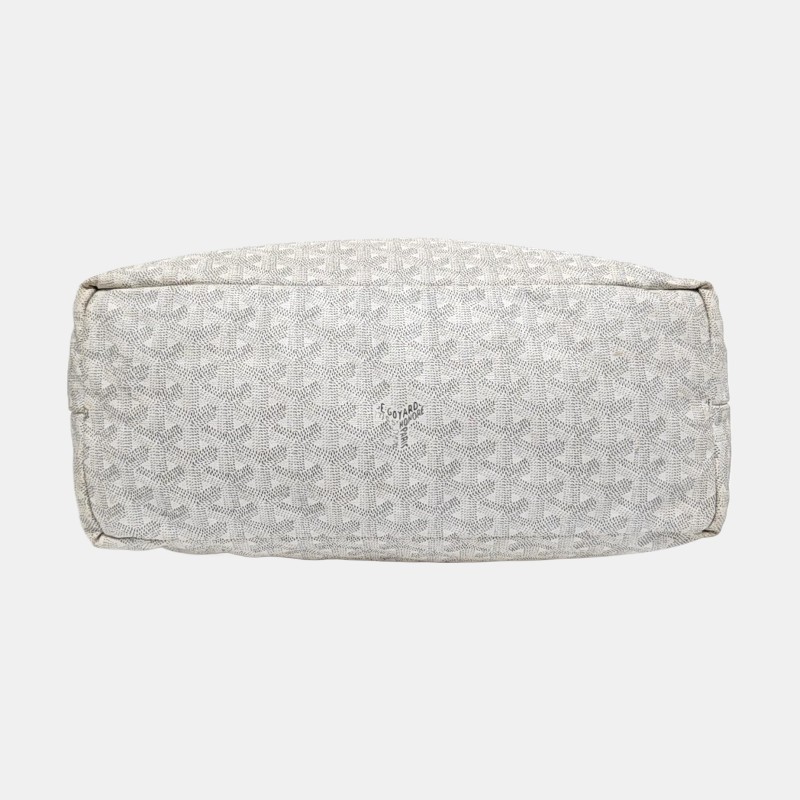 GOYARD Saint Louis 小號 白色塗層 帆布印花手提包 銀色五金 子袋-5