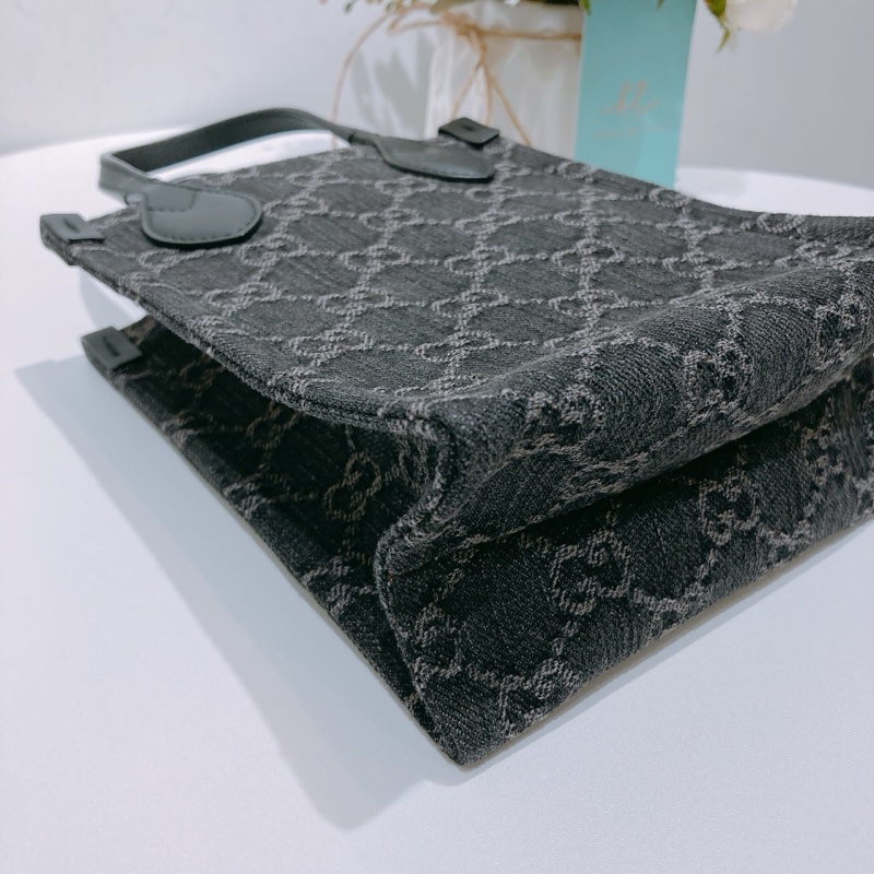 TW4498 Gucci 古馳 Ophidia 迷你小托特 黑色牛仔包 Mini Ophidia GG Shoulder Bag Denim Black-5