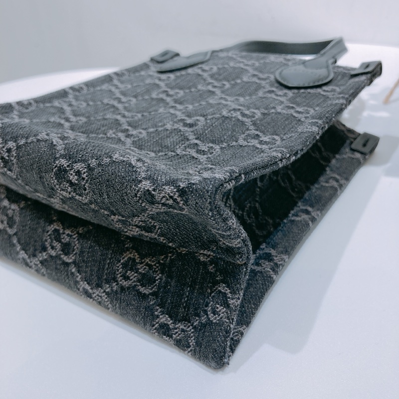 TW4498 Gucci 古馳 Ophidia 迷你小托特 黑色牛仔包 Mini Ophidia GG Shoulder Bag Denim Black-6