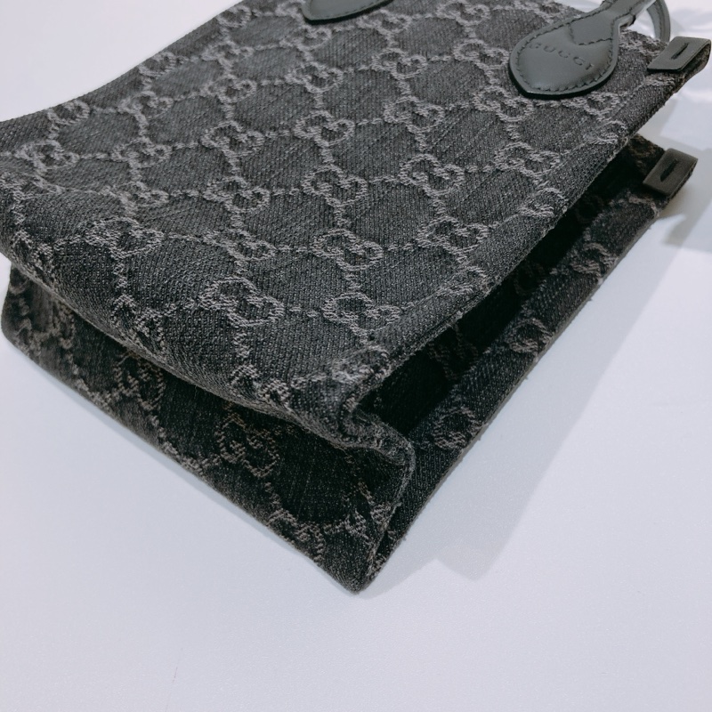 TW4498 Gucci 古馳 Ophidia 迷你小托特 黑色牛仔包 Mini Ophidia GG Shoulder Bag Denim Black-8