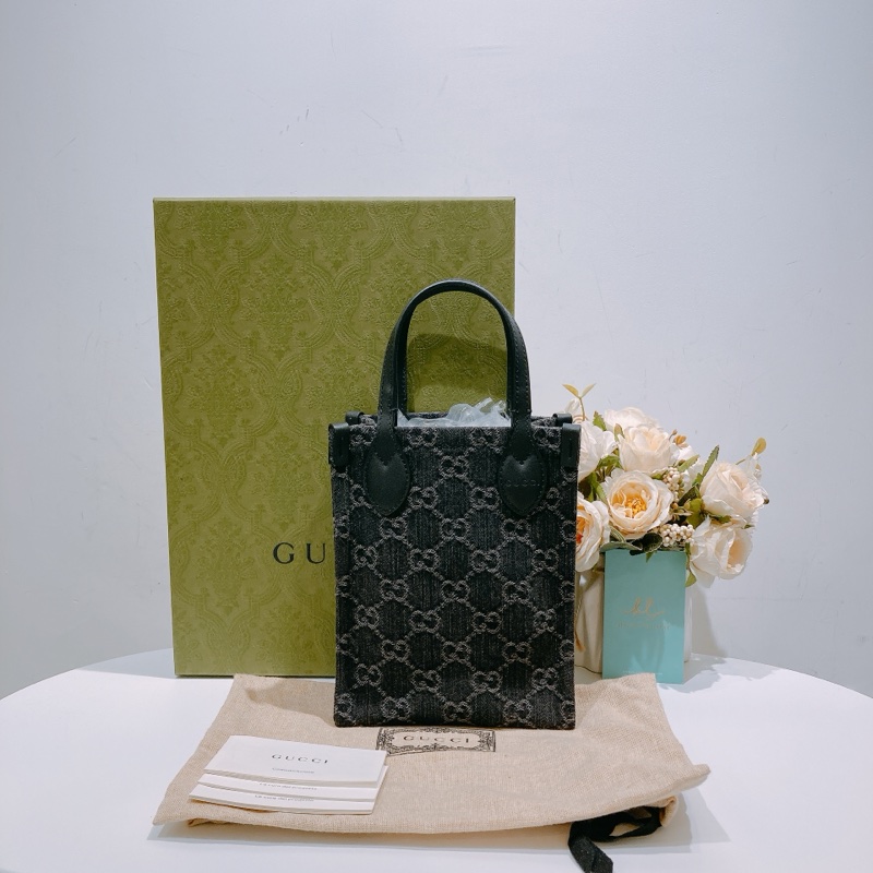 TW4498 Gucci 古馳 Ophidia 迷你小托特 黑色牛仔包 Mini Ophidia GG Shoulder Bag Denim Black-15