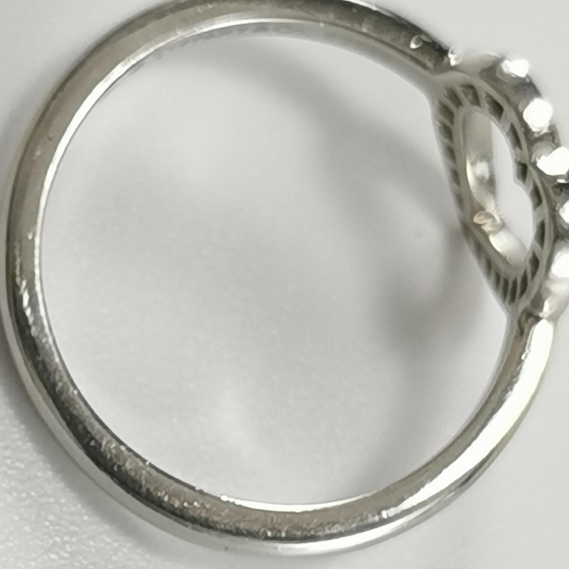 Tifany &Co.鉑金鑽石愛心戒指-7