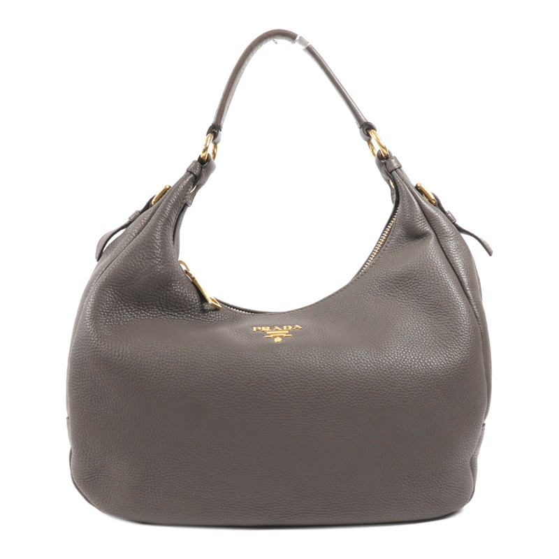 PRADA 牛皮皮革Shoulder Bag金扣肩背袋-0