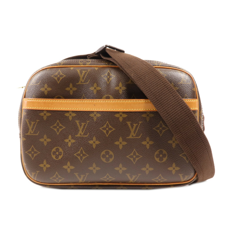 LOUIS VUITTON Monogram Reporter PM金扣肩背袋-0
