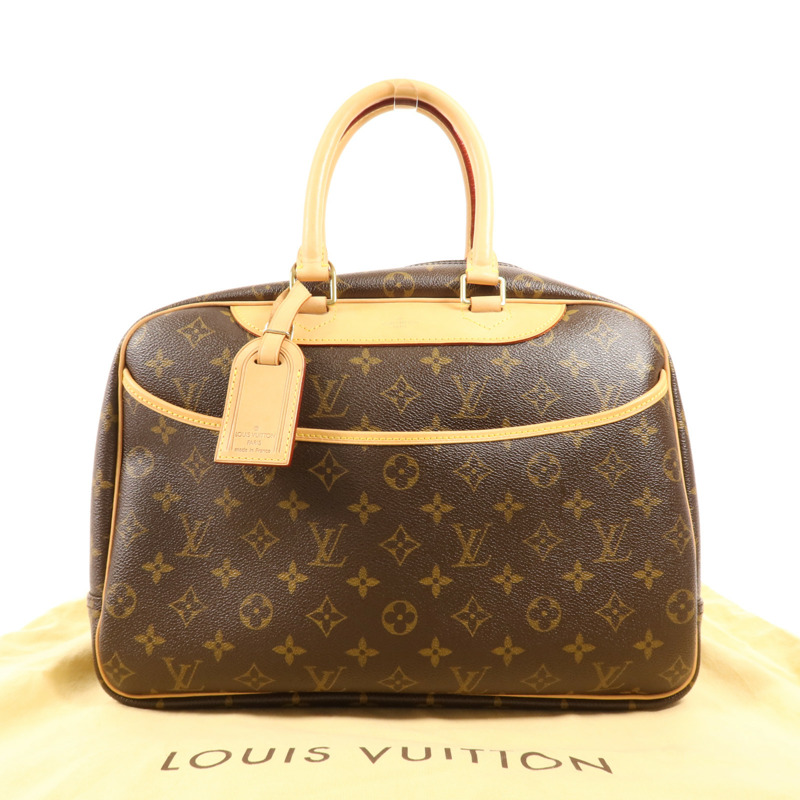 LOUIS VUITTON Monogram Deauville金扣手挽袋-8