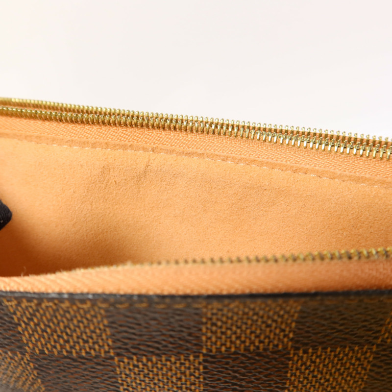 LOUIS VUITTON Damier Double Zip Pochette金扣鏈帶肩背袋-14