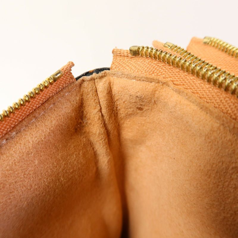 LOUIS VUITTON Damier Double Zip Pochette金扣鏈帶肩背袋-15