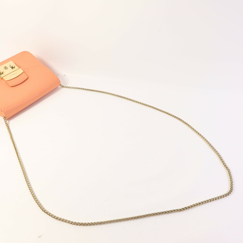 Furla 牛皮皮革Chain Shoulder Bag金扣鏈帶肩背袋-4