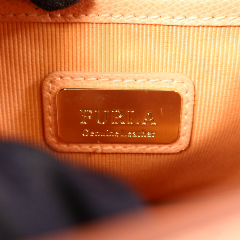 Furla 牛皮皮革Chain Shoulder Bag金扣鏈帶肩背袋-7