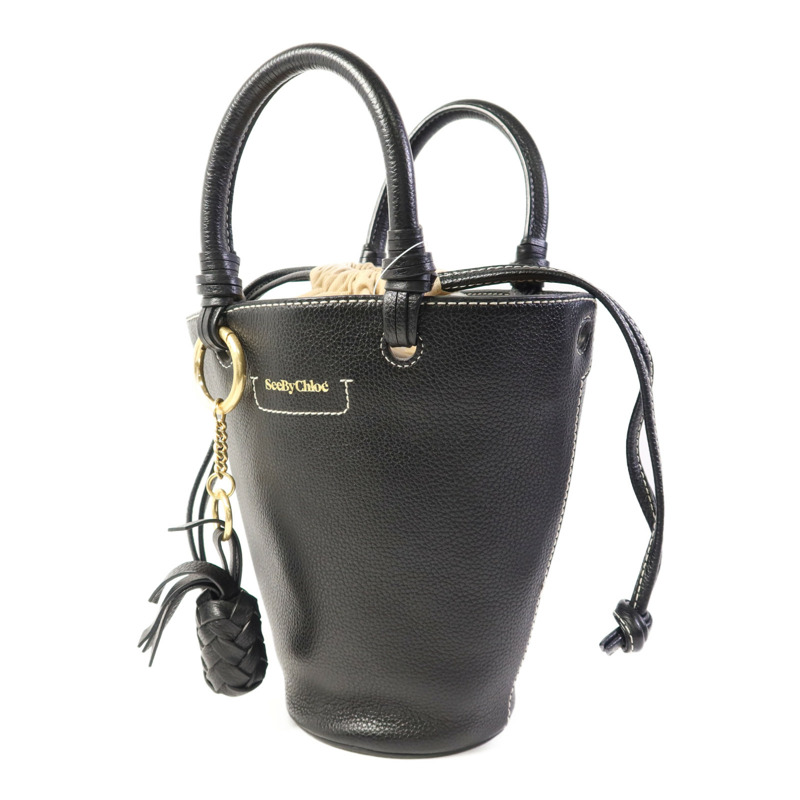 SEE BY CHLOE 牛皮皮革2 Way Shoulder Bag金扣手挽肩背兩用袋-2