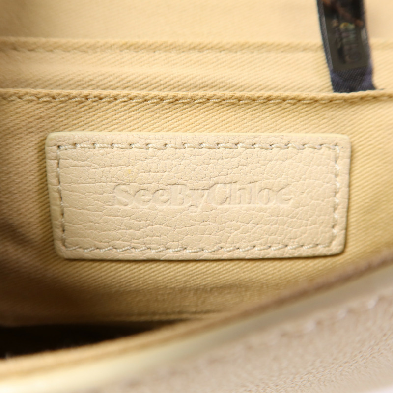 SEE BY CHLOE 牛皮皮革Shoulder Bag金扣肩背袋-7