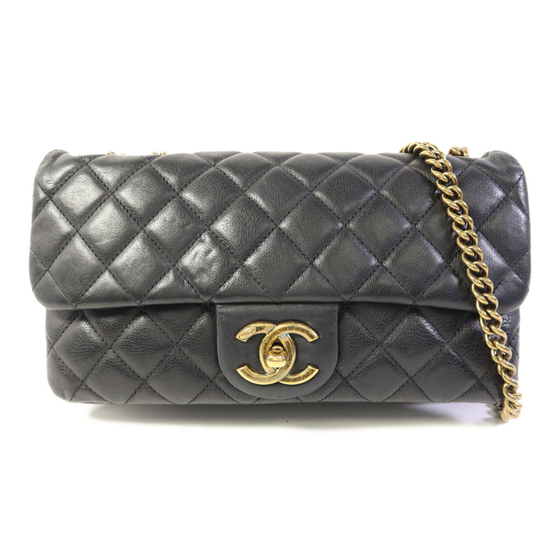 CHANEL 牛皮皮革Chain Shoulder Bag金扣鏈帶肩背袋-0