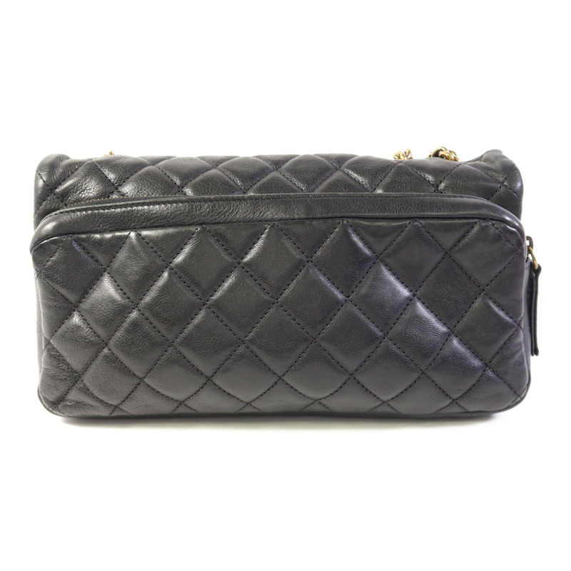 CHANEL 牛皮皮革Chain Shoulder Bag金扣鏈帶肩背袋-1