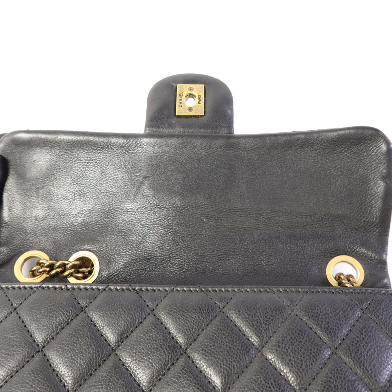 CHANEL 牛皮皮革Chain Shoulder Bag金扣鏈帶肩背袋-14