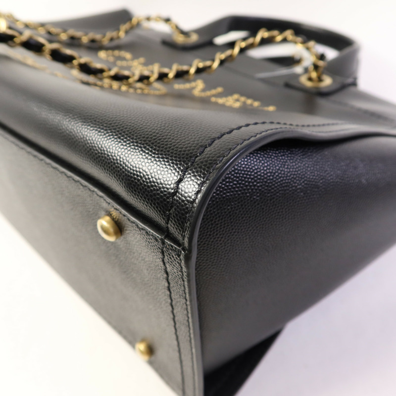 CHANEL 牛皮皮革Deauville金扣手挽肩背兩用袋-14