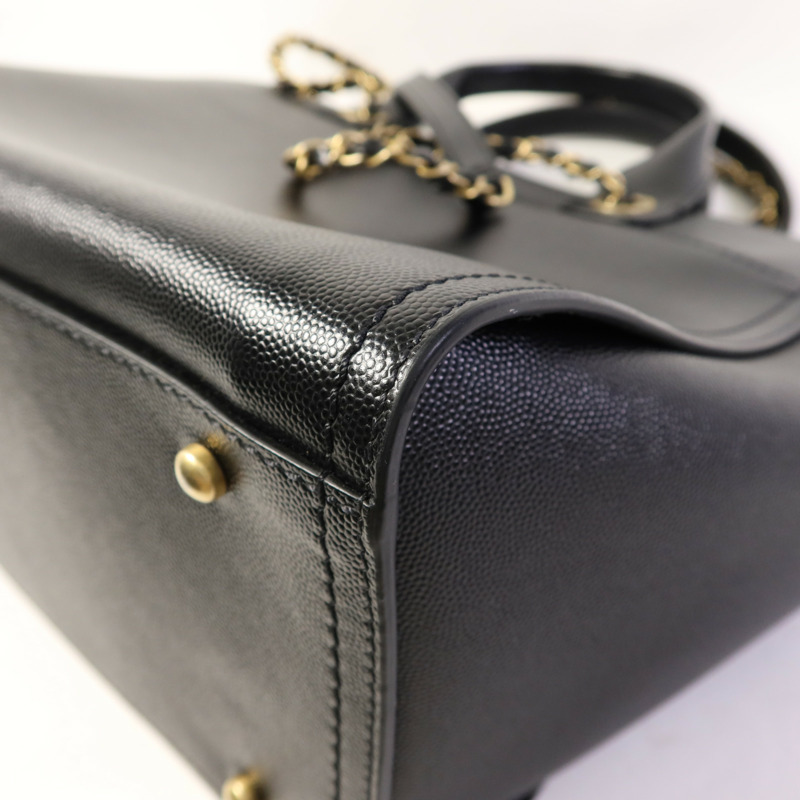 CHANEL 牛皮皮革Deauville金扣手挽肩背兩用袋-16