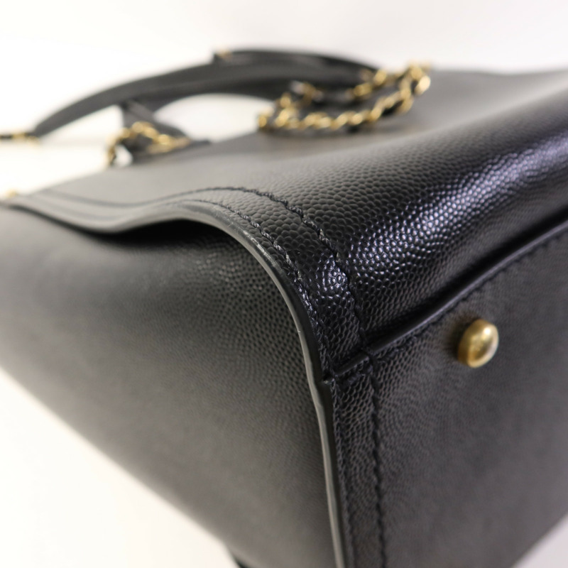 CHANEL 牛皮皮革Deauville金扣手挽肩背兩用袋-17
