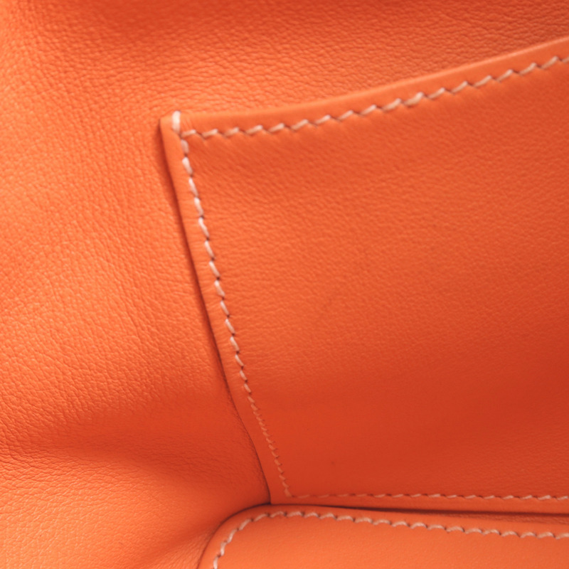 HERMES Swift皮革Toolbox 20銀扣手挽肩背兩用袋Crevette-14