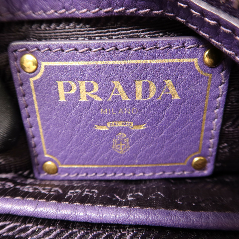 PRADA 牛皮皮革2 Way Shoulder Bag金扣手挽肩背兩用袋-5