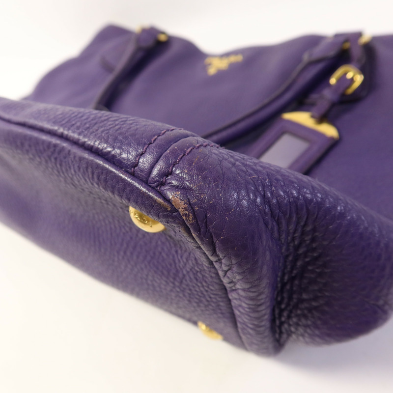 PRADA 牛皮皮革2 Way Shoulder Bag金扣手挽肩背兩用袋-14