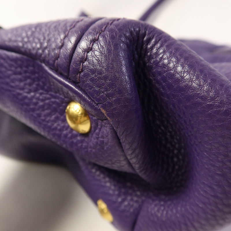 PRADA 牛皮皮革2 Way Shoulder Bag金扣手挽肩背兩用袋-16