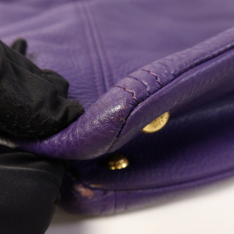 PRADA 牛皮皮革2 Way Shoulder Bag金扣手挽肩背兩用袋-17