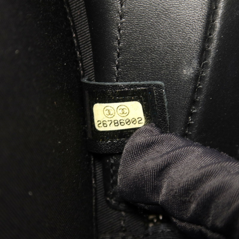 CHANEL 漆皮皮革Chain Shoulder Bag銀扣手挽肩背兩用袋-6