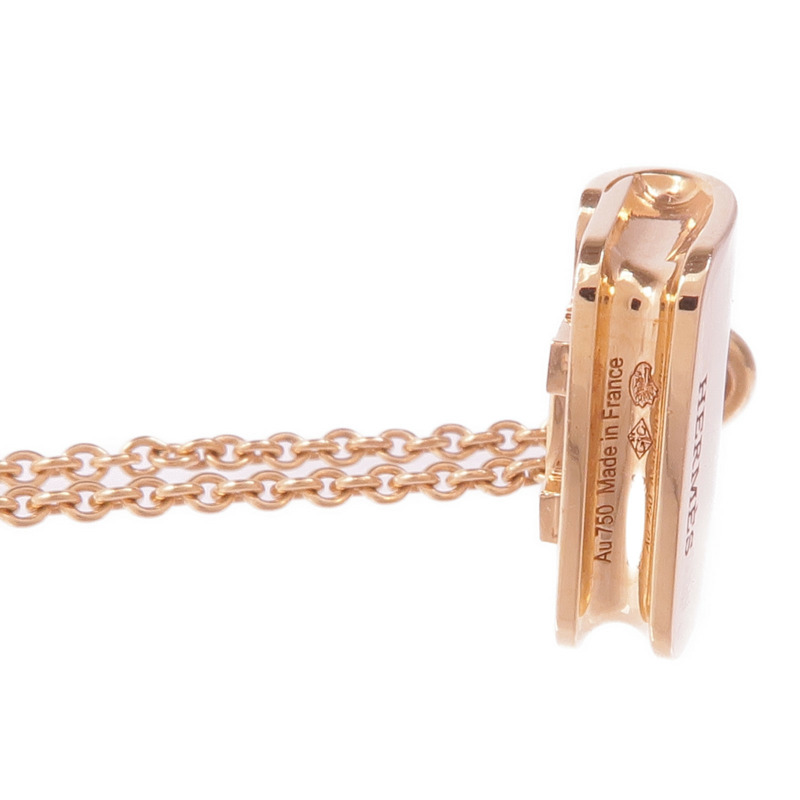 HERMES 18K玫瑰金Amulettes Constance鑽石項鍊-5
