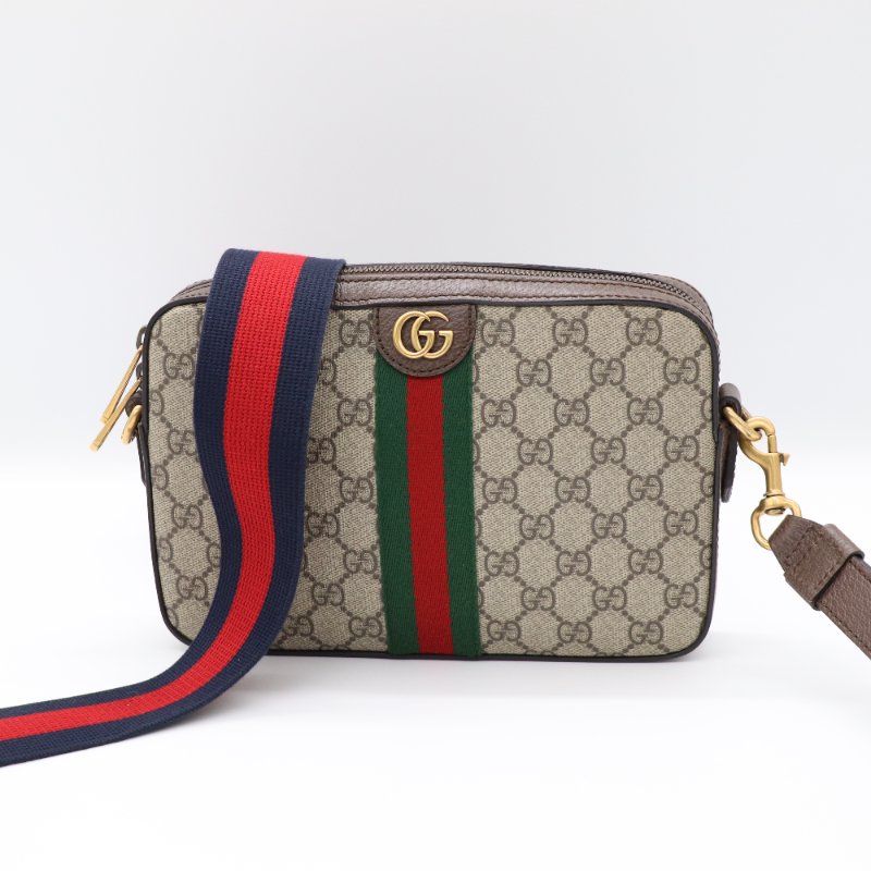 【CP 精選🌟小編推薦】Gucci 古馳 Ophidia GG Supreme 烏木色 編織背帶 手拿包 斜背包 相機包 （附手挽帶)-6
