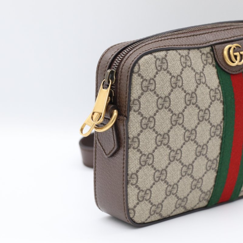 【CP 精選🌟小編推薦】Gucci 古馳 Ophidia GG Supreme 烏木色 編織背帶 手拿包 斜背包 相機包 （附手挽帶)-7