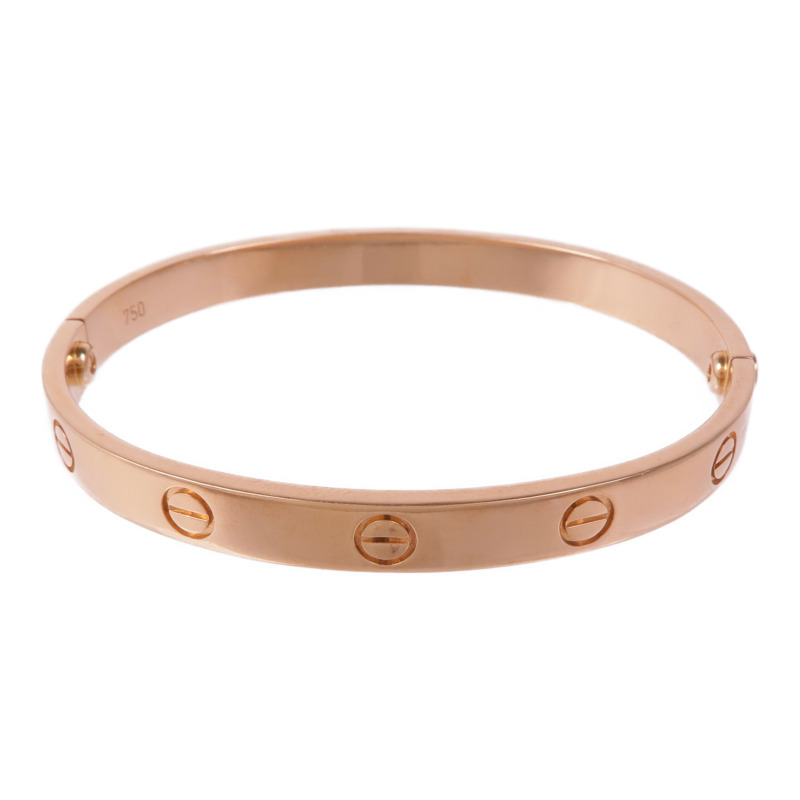 CARTIER 18K玫瑰金Love Bracelet手鐲Cartier#17-2