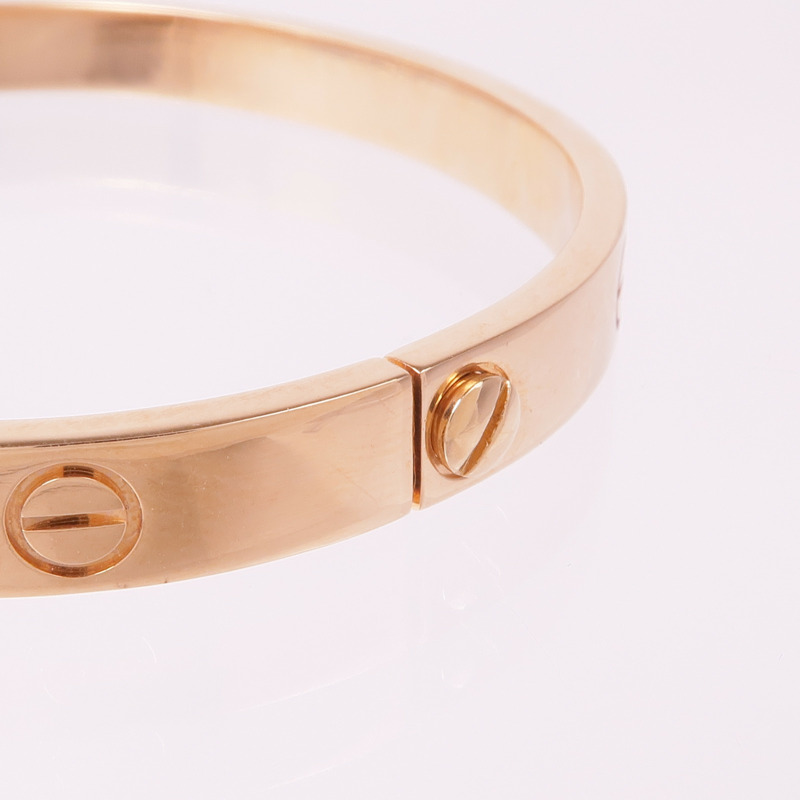 CARTIER 18K玫瑰金Love Bracelet手鐲Cartier#17-5
