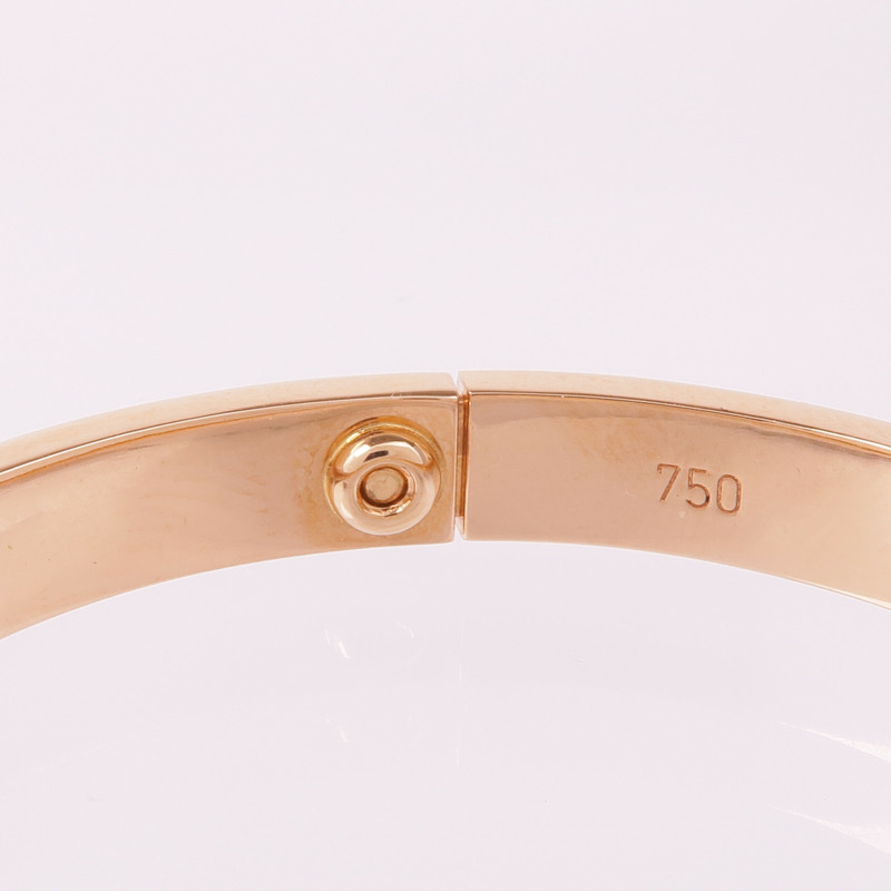 CARTIER 18K玫瑰金Love Bracelet手鐲Cartier#17-6