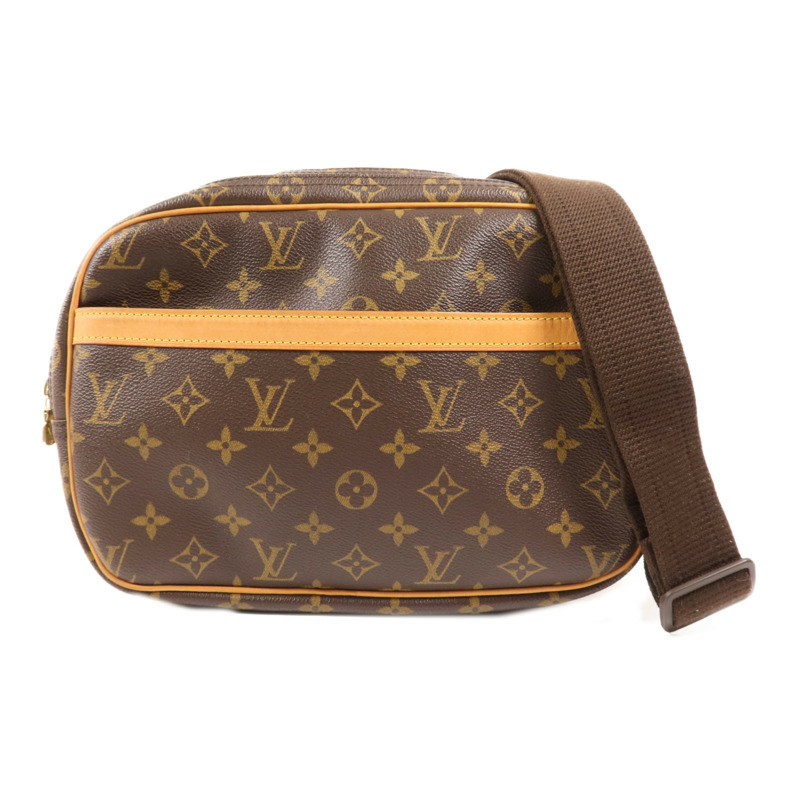 LOUIS VUITTON Monogram Reporter PM金扣肩背袋-0