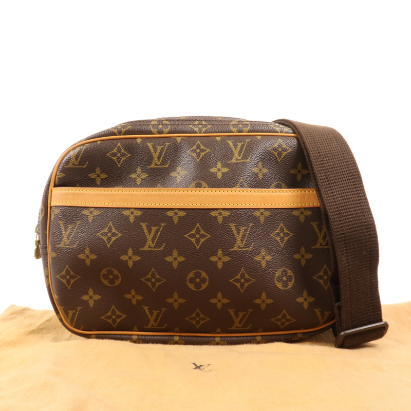 LOUIS VUITTON Monogram Reporter PM金扣肩背袋-8