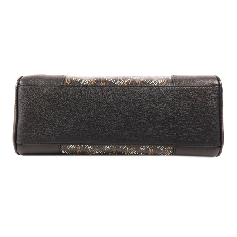 GOYARD 塗層帆布/牛皮皮革Saigon Mini銀扣手挽肩背兩用袋-3