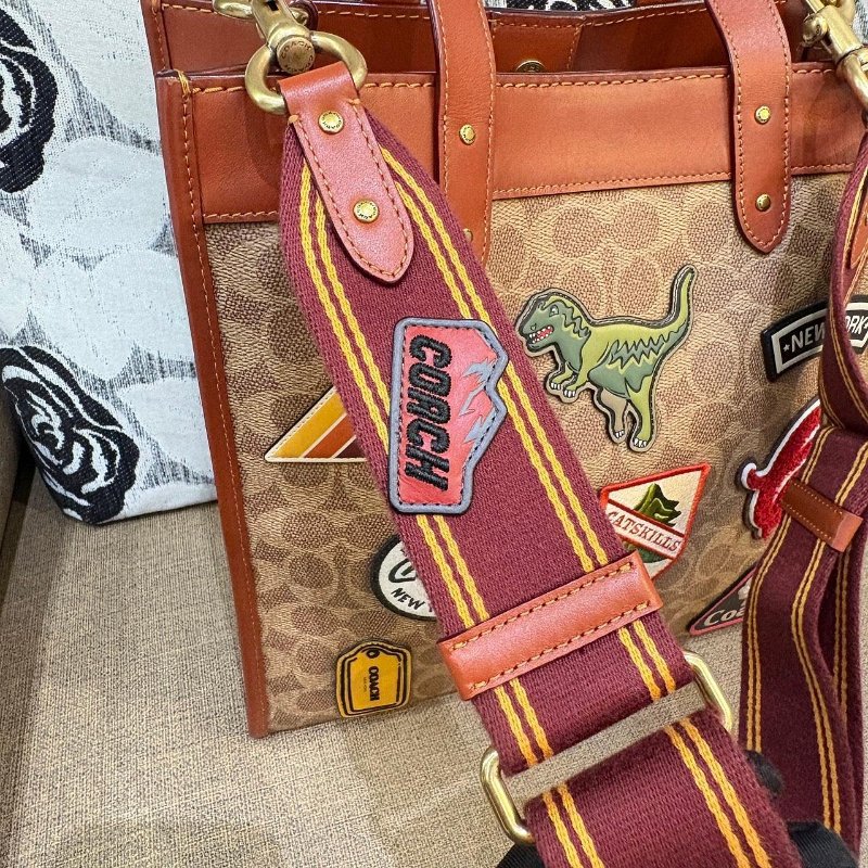 *SHIHNA名牌精品*COACH小恐龍 Rexy 徽章手提肩背包-2