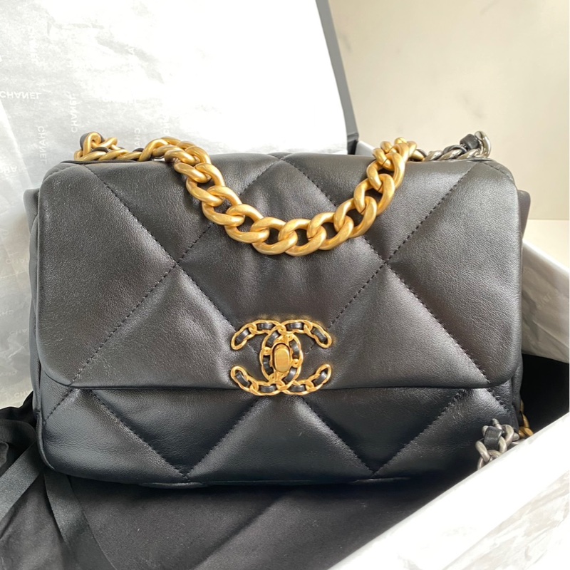 Chanel 19bag 全新 口蓋包 小號 26cm 晶片款-0