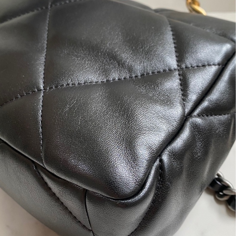 Chanel 19bag 全新 口蓋包 小號 26cm 晶片款-16