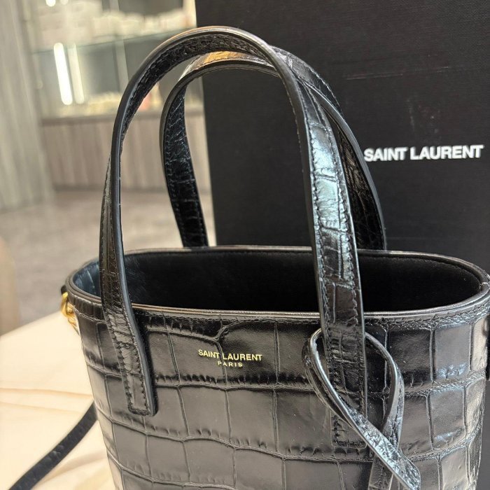 *SHIHNA名牌精品*YSL壓鱷魚紋MINI托特包-2