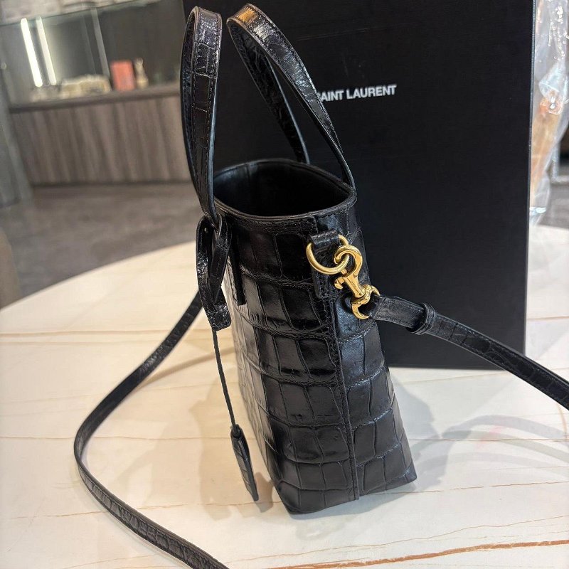 *SHIHNA名牌精品*YSL壓鱷魚紋MINI托特包-4