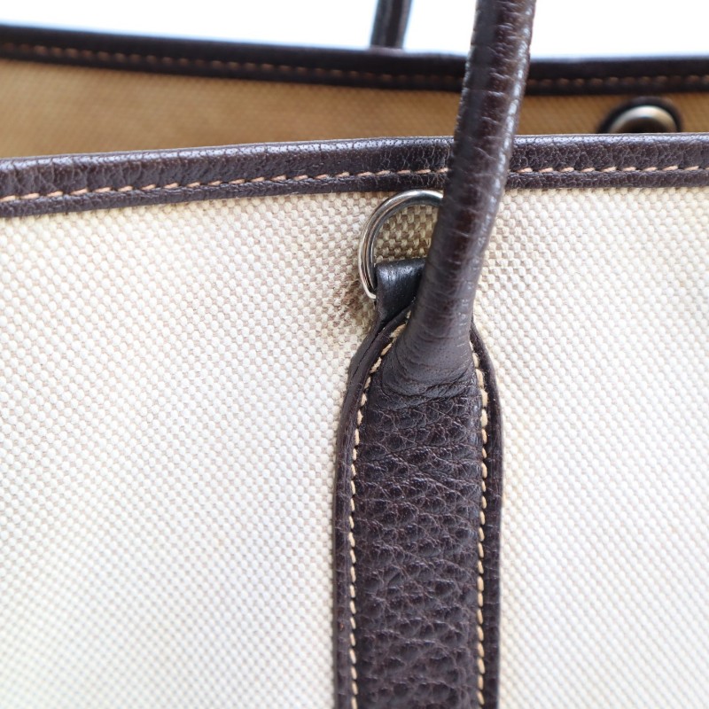 Hermes Garden Party 30 熊貓配色 帆布拼皮 托特包 手提包 肩背包-8